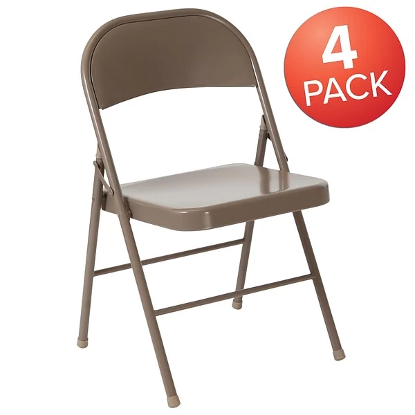 Flash Furniture HERCULES Series Metal Folding Chair, 4/Pk (4BDF002BGE) - Image 2
