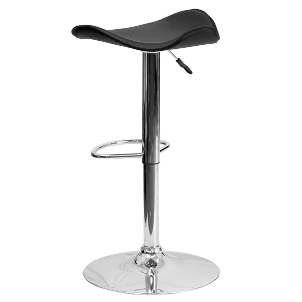 Flash Furniture Contemporary Vinyl Adjustable Height Barstool, Black (CHTC31002BK) - Image 5