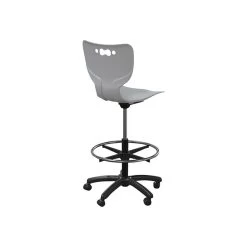 MooreCo Hierarchy 5-Star Plastic School Chair, Cool Gray (53512-GREY-NA-SC)