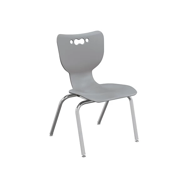 MooreCo Hierarchy 4-Leg Plastic School Chair, Gray (53316-1-GREY-NA-CH)