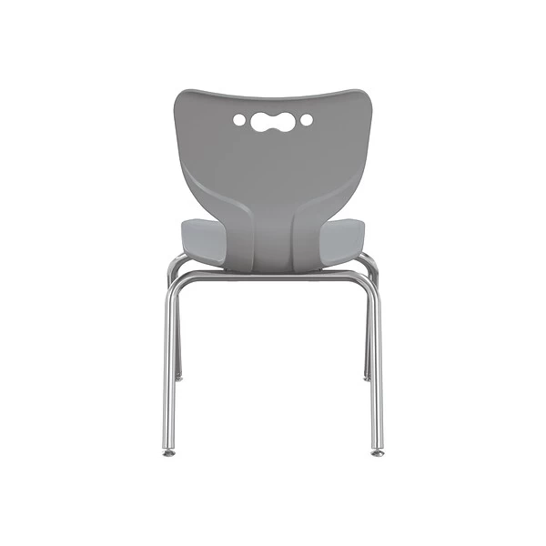 MooreCo Hierarchy 4-Leg Plastic School Chair, Gray (53316-1-GREY-NA-CH) - Image 2