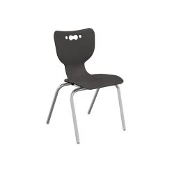 MooreCo Hierarchy 4-Leg Plastic School Chair, Black (53318-1-BLACK-NA-CH)