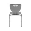 MooreCo Hierarchy 4-Leg Plastic School Chair, Chrome/Gray (53318-1-GREY-NA-CH)